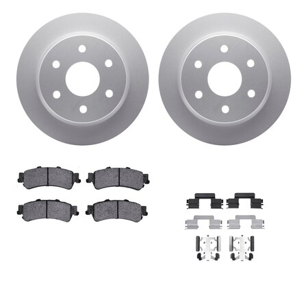 Dynamic Friction Co 4412-48013, Geospec Rotors with Ultimate Duty Performance Brake Pads includes Hardware Silver 4412-48013